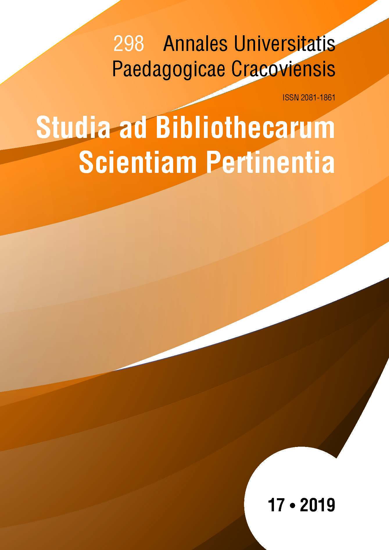 Annales Universitatis Paedagogicae Cracoviensis | Studia ad Bibliothecarum Scientiam Pertinentia
